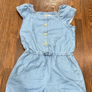 Cat & Jack Light Blue Denim Romper